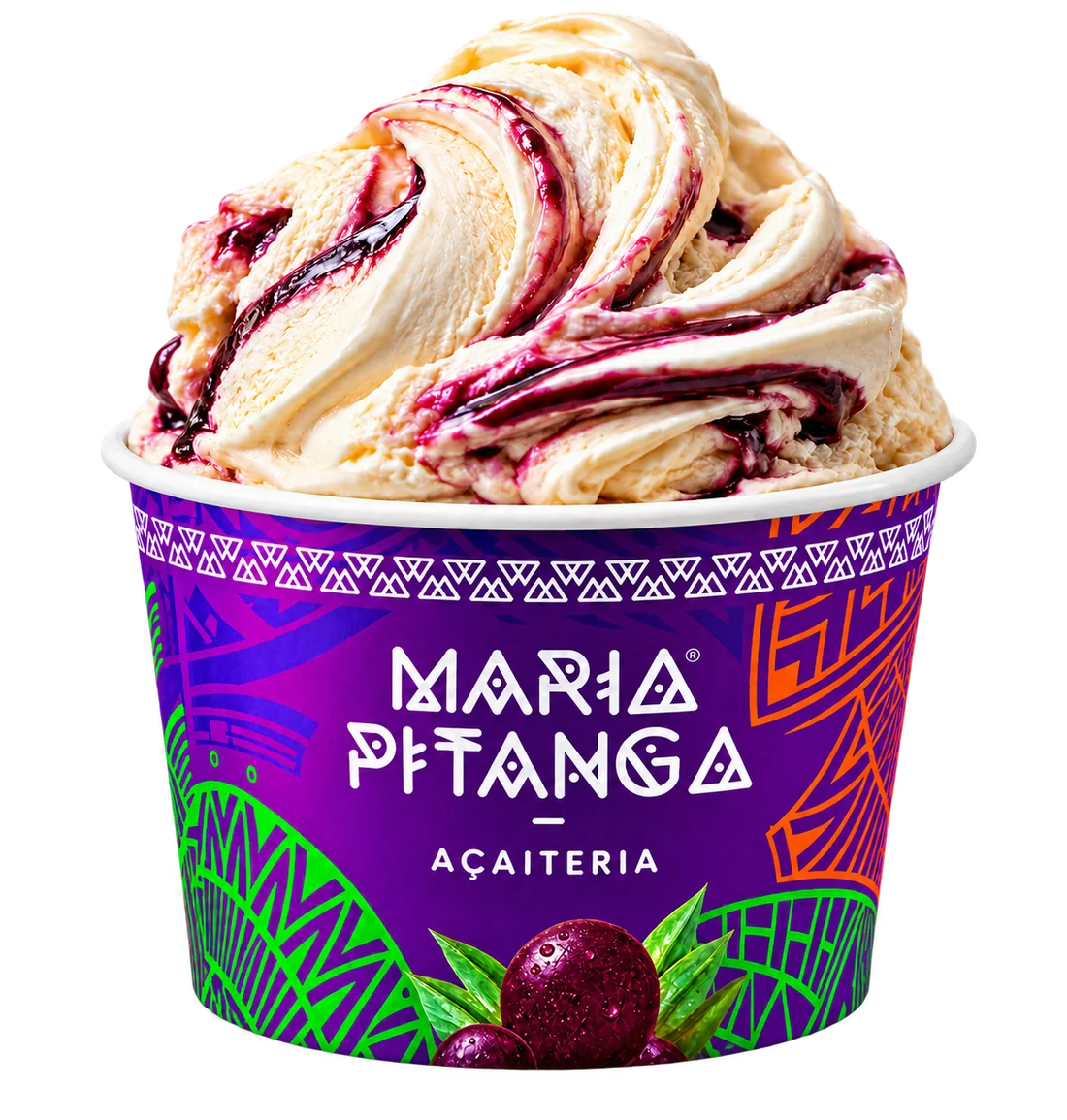 Gelato artesanal da Maria Pitanga com splash de creme