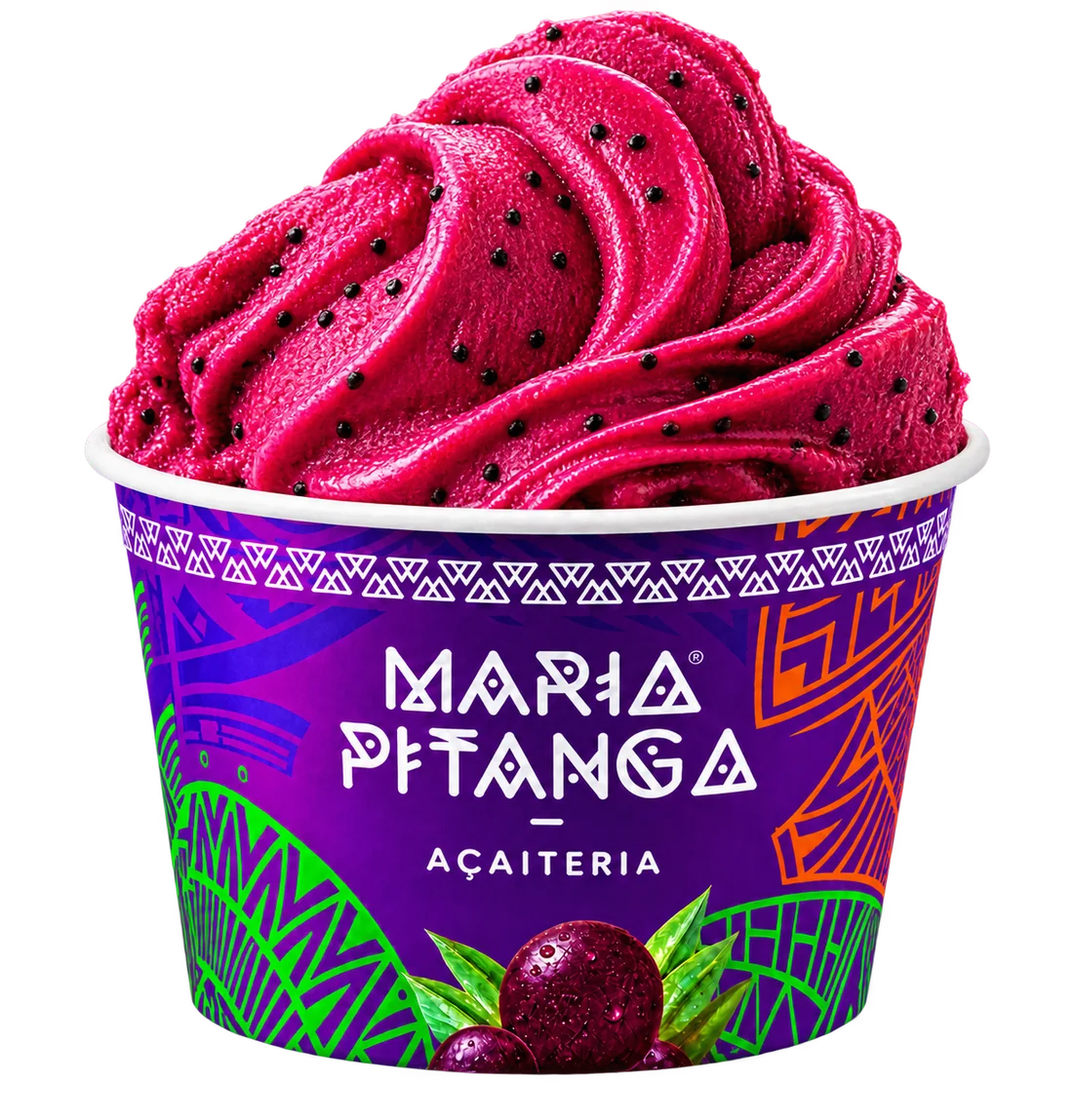 Sorbet frutado da Maria Pitanga com pitaya e maracujá